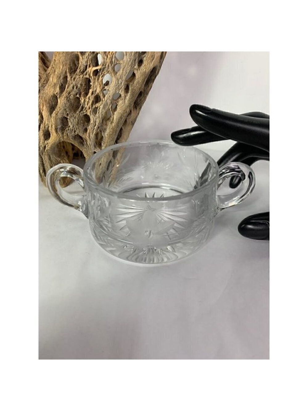 Vintage Heisey Etched Open Sugar Bowl 1940s